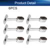 Yinpecly Shower Curtain Rods Wardrobe Pipe Lever Wall Mounted Support Bracket Suitable Pipe Diameter 0.63" x 1.18" Bright Light Tone 6pcs view 2