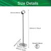 Yinpecly 3.15" Diameter 13.78" Height Stainless Steel Curtain Rod Ceiling-Mount Bracket Wardrobe Pole Flange Socket Without Screws for Shower Curtain Rod Kitchen Hangers Closet Pole Silver Tone 2pcs view 2