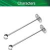 Yinpecly 3.15" Diameter 13.78" Height Stainless Steel Curtain Rod Ceiling-Mount Bracket Wardrobe Pole Flange Socket Without Screws for Shower Curtain Rod Kitchen Hangers Closet Pole Silver Tone 2pcs view 3