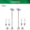 Yinpecly 3.15" Diameter 13.78" Height Stainless Steel Curtain Rod Ceiling-Mount Bracket Wardrobe Pole Flange Socket Without Screws for Shower Curtain Rod Kitchen Hangers Closet Pole Silver Tone 2pcs view 4