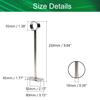 Yinpecly Bracket for Curtain Rod Stainless Steel Ceiling Mount Bracket Closet Rod Brackets Wardrobe Rod Bracket Wall Mounted Silver Tone 2pcs view 2