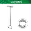 Yinpecly Bracket for Curtain Rod Stainless Steel Ceiling Mount Bracket Closet Rod Brackets Wardrobe Rod Bracket Wall Mounted Silver Tone 2pcs view 3
