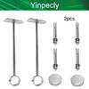 Yinpecly Bracket for Curtain Rod Stainless Steel Ceiling Mount Bracket Closet Rod Brackets Wardrobe Rod Bracket Wall Mounted Silver Tone 2pcs view 4
