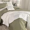 BrylaneHome Lily Damask Bedspread - King, Lilac view 4