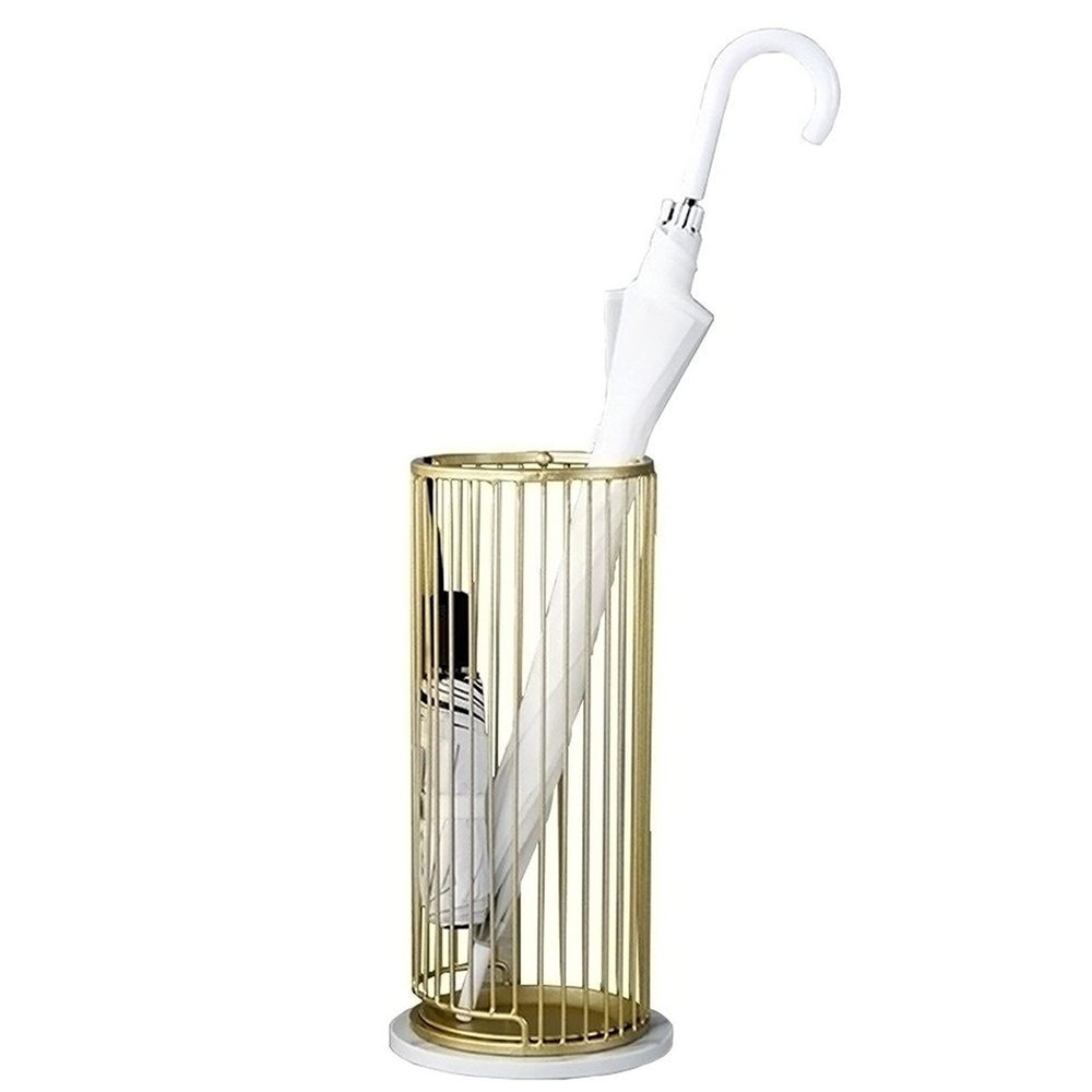 Umbrella Racks Umbrella Stand Holder with Marble Base, Saving Space, Now with Umbrella Stand Holder, Drip Tray and Hook, Used for Hotel Office Cafe Entrance (Color : Gold)