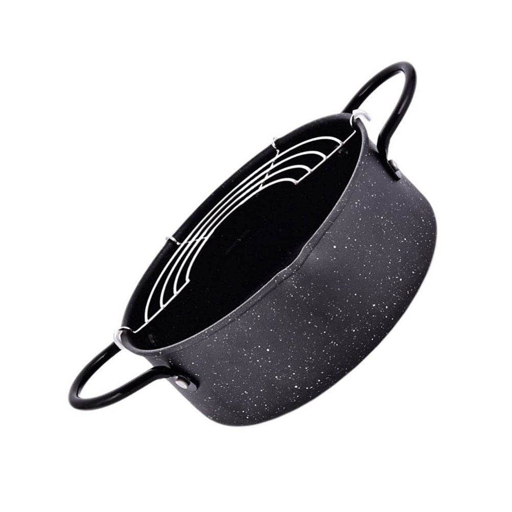 1pc Detachable Frying Pot Nonstick Household Frying Pan for Chicken Wings French Fries Compatible with Induction Gas Stoves Storage