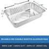 Aluminum Pans Full Size, Large Disposable Roasting & Baking Pan, 21"x13" Deep Foil Pans (50 Pack) Extra Heavy Duty Chafing Trays for Hotels, Restaurants, Caterers, Steam Table, Buffets & Bakeware view 3