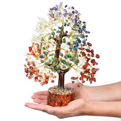 Crocon 7 Chakra Healing Crystals Tree of Life, Birthday Gifts for Women, Crystals and Healing Stones, Room Decor, Positive Energy Women Gift Ideas, House Warming Gifts New Home for Sisters & Mom