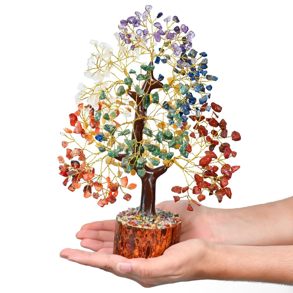Crocon 7 Chakra Healing Crystals Tree of Life, Birthday Gifts for Women, Crystals and Healing Stones, Room Decor, Positive Energy Women Gift Ideas, House Warming Gifts New Home for Sisters & Mom