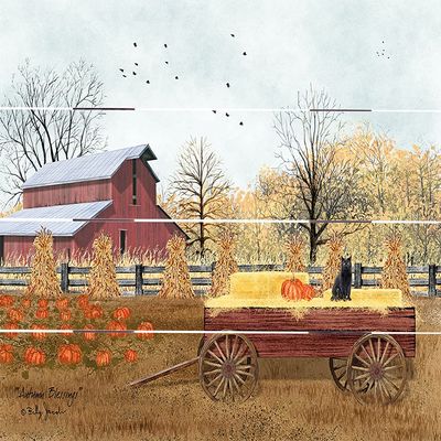 "Autumn Blessings" Wooden Rustic Pallet Art Wall Hanging, 9"X12" Decorative Plaque