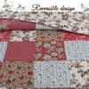3-Piece Country Floral Paisley Red Blue Khaki Patchwork Cotton Queen Quilt Bedding Set by Cozy Line Home Fashions view 4