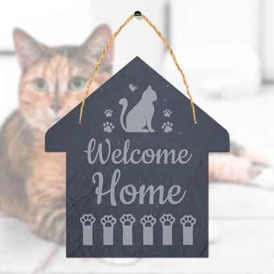 Stukk, House Slate, Home, Decoration, Black, 15cm (Small)