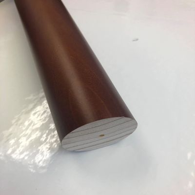 2 Inch Diameter Drapery Wood Smooth Curtain Rod 6 FT - Walnut Color