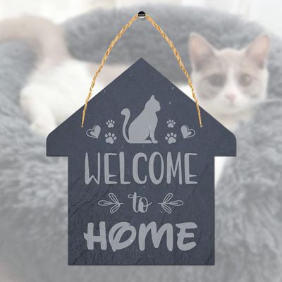 Stukk, House Slate, Home, Decoration, 15cm (Small), Black