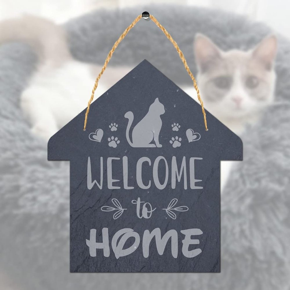 Stukk, House Slate, Home, Decoration, 15cm (Small), Black
