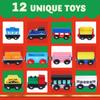 JOYIN 2025 Christmas Countdown Advent Calendar with 12 PCS Wooden Train Cars Magnetic Train Sets,12 Days Cars Advent Calendar for Boys Kids, Christmas Party Favor, Classroom Prizes Xmas Gift view 3