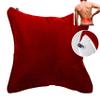 AJUVIA QiPillow - Pain Relieving Lumbar Support Throw Pillows for Couch, 18x18in Inflatable Ergonomic Back Support Square Pillow for Car, Chair and Recliner (Burgundy) view 1