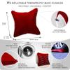 AJUVIA QiPillow - Pain Relieving Lumbar Support Throw Pillows for Couch, 18x18in Inflatable Ergonomic Back Support Square Pillow for Car, Chair and Recliner (Burgundy) view 3