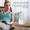 Misby Rechargeable Desk Fan, 5-color LED Light Bladeless Table Fan of 11.8 Inch, White Desk Fans Small Quiet for Bedroom, Home, Office view 2