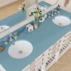 CRE8TIVE Thickened Ocean Blue Wallpaper Peel and Stick 24"x118" Self Adhesive Removable Light Blue Contact Paper Waterproof Decorative Vinyl Film for Bedroom Bathroom Countertops Cabinets Drawer Walls view 4