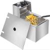 HomeLoft Basics Electric Deep Fryer, Stainless Steel Tabletop Large Capacity Frying Machine for Kitchen Business Allowed to Fry Chicken, French Fries (6L) view 1