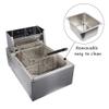 HomeLoft Basics Electric Deep Fryer, Stainless Steel Tabletop Large Capacity Frying Machine for Kitchen Business Allowed to Fry Chicken, French Fries (6L) view 3