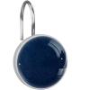 Navy Blue, Curtain Hooks Rings Set of 12 Shower Hooks for Curtain Rustproof Decorative Shower Rings for Bathroom view 1