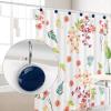 Navy Blue, Curtain Hooks Rings Set of 12 Shower Hooks for Curtain Rustproof Decorative Shower Rings for Bathroom view 4
