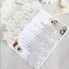 50sets Christmas Snowflake invitations snow Flower Laser Cut Wedding Invitation Card custom white Lace Invites with Envelope & Inner Paper (Gliter Silver), 18*12.5CM view 1