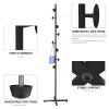 CLSYO Coat Rack Freestanding, Black Coat Tree With 8 Hooks Metal Coat Stand for Entryway,Hallway, Bedroom, Office for Coats, Hanging Clothes, Jacket, Hats, Bags view 2