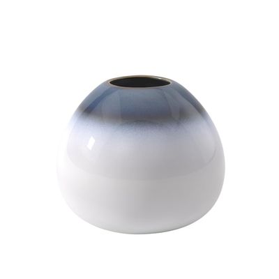 like. by Villeroy & Boch Lave Home Egg-Shaped Vase, 5.75 x 5.75 x 5 inch - Blue