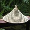 Wakauto Handmade Straw Hat Straw Weaving Pot Cover Conical Home Lampshade Cover (Beige) view 3