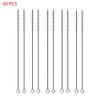 50PCS Reusable Drinking Straws Metal Stainless Steel Straight Straws 215mm (50PCS Cleaning Brush) view 2
