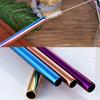 50PCS Reusable Drinking Straws Metal Stainless Steel Straight Straws 215mm (50PCS Cleaning Brush) view 4