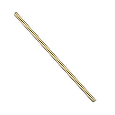 50PCS Reusable Drinking Straws Metal Stainless Steel Straight Straws 215mm (50PCS Gold)