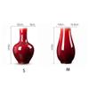 BD.Y Creative Gift Vase Ceramic Chinese Red Vase Chinese TV Cabinet Flower Arranging Ornaments Home Wedding Celebration Crafts (Size : M) view 2