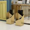 Umbrella Racks WXYZ Golden Light Luxury Umbrella Stand for Hotel Office Business Umbrella Bucket with Independent Water Storage Tray, 25x20x60cm view 2