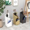 Umbrella Racks WXYZ Black Umbrella Stand Hotel Business Large Capacity Metal Umbrella Bucket, with Independent Drip Tray, 25x20x60cm view 4