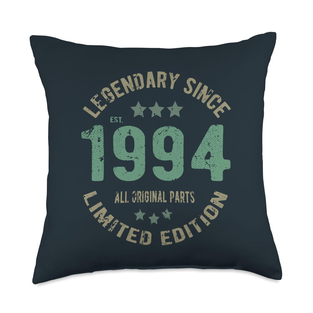 32 Year Old Bday Legend Since 1994 - Vintage 32nd Birthday Throw Pillow
