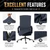 Elastic Computer Chair Cover with Durable Zipper - Protective Removable Washable Universal Office Desk Chair Seat Slip Cover - Stretchy Soft Anti-dust Desk Chair Seat Protector for Dogs, Cats, Pets view 4