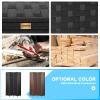 4 Panel Room Divider, Portable Privacy Screen, Wood Mesh Woven Design Room Screen Divider Partition Wall Dividers Wood Free Standing Folding Screen with Double-Weaved Hinges for Home Office, Black view 3