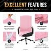 Elastic Computer Chair Cover with Durable Zipper - Protective Removable Washable Universal Office Desk Chair Seat Slip Cover - Stretchy Soft Anti-dust Desk Chair Seat Protector for Dogs, Cats, Pets view 4