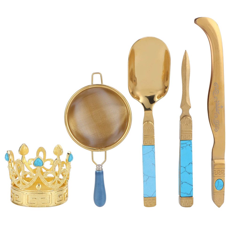 Alvinlite Small Tea Tools Tea Ceremony Set Stainless Steel Tea Spoon Needle Clip Filter Kit Kung Fu Tea Accessory