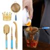 Alvinlite Small Tea Tools Tea Ceremony Set Stainless Steel Tea Spoon Needle Clip Filter Kit Kung Fu Tea Accessory view 2
