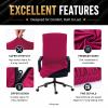 DIVA EN CAMINO DEC Computer Office Chair Cover Stretch Spandex Fabric Rotating Chair Slipcovers Removable Chair Seat Covers Furniture Protector Covers (Hot Pink) view 4