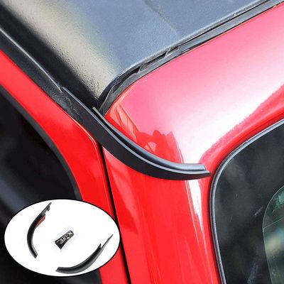 XTT Hardtop Rain Diverters Rain Gutter Extension ABS Drip Rail Extension Rain Gutter Exterior Accessories Fit for Jeep Wrangler JK JKU 2007-2017