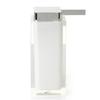Gedy Auckland White, Dimensions and Weight: 16.2X7X11.3 CM & 0.4 kg, Clear Resin Bathroom Soap Dispenser, R&D Design, Handmade, 2 Year Warranty, Unica view 2