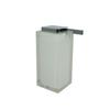 Gedy Auckland White, Dimensions and Weight: 16.2X7X11.3 CM & 0.4 kg, Clear Resin Bathroom Soap Dispenser, R&D Design, Handmade, 2 Year Warranty, Unica view 3
