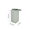 Gedy Auckland White, Dimensions and Weight: 16.2X7X11.3 CM & 0.4 kg, Clear Resin Bathroom Soap Dispenser, R&D Design, Handmade, 2 Year Warranty, Unica view 4