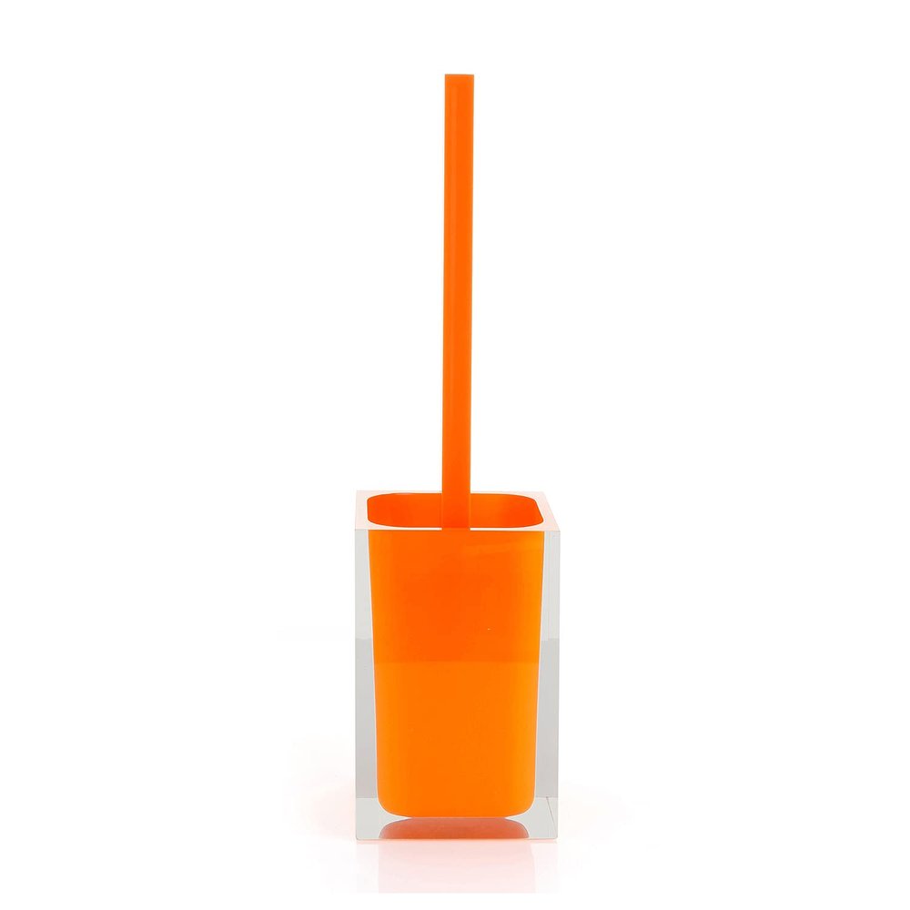 Gedy Auckland Orange, Dimensions and Weight: 37.5 x 9.8 x 9.8 cm & 0.85 kg, Made Clear Resin, Toilet Brush Design by R&S, Handmade, 2 Year Warranty, Unica
